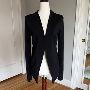 Black Open-Front Women's Blazer Jacket